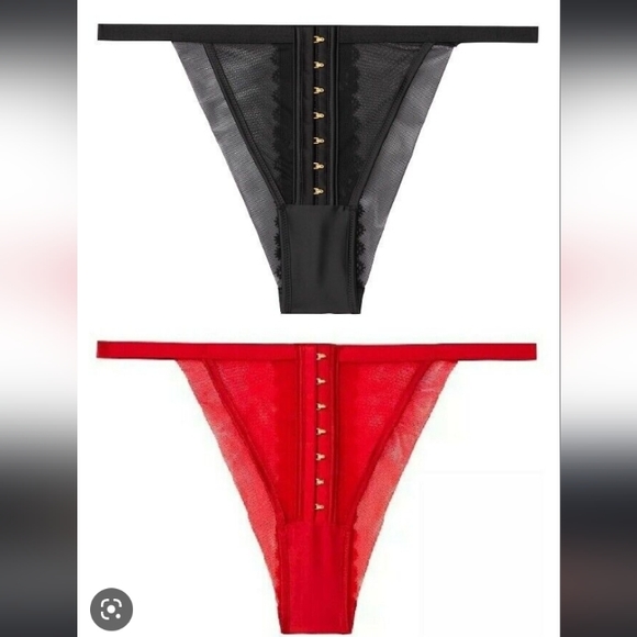 Victoria Secret-RED "Very Sexy"- Brazilian Slip Sheer- Mesh Panty-Small - Picture 2 of 10